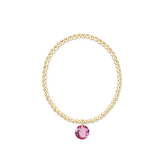 Classic Gold 3mm Bracelet - Reflection Charm
