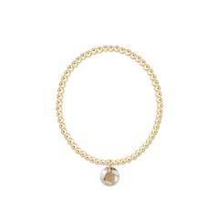 Classic Gold 3mm Bracelet - Reflection Charm
