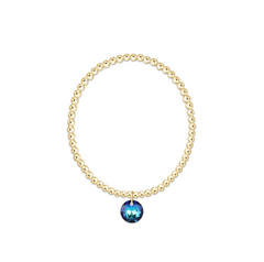 Classic Gold 3mm Bracelet - Reflection Charm