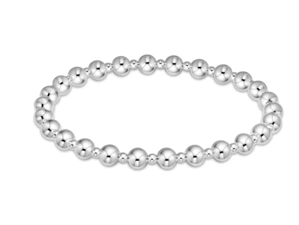 Classic Grateful Pattern 5mm Bead Bracelet - Sterling