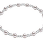 Classic Sincerity Pattern Sterling 4mm Bead Bracelet - Pearl
