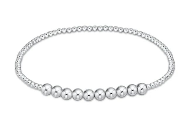 Classic Sterling Beaded Bliss 2mm Bead Bracelet - 4mm Sterling
