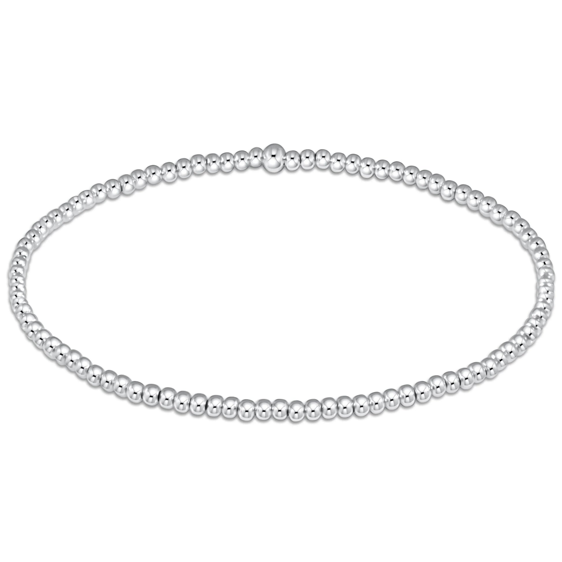 A Classic Sterling 2mm Bead Bracelet from Enewton.