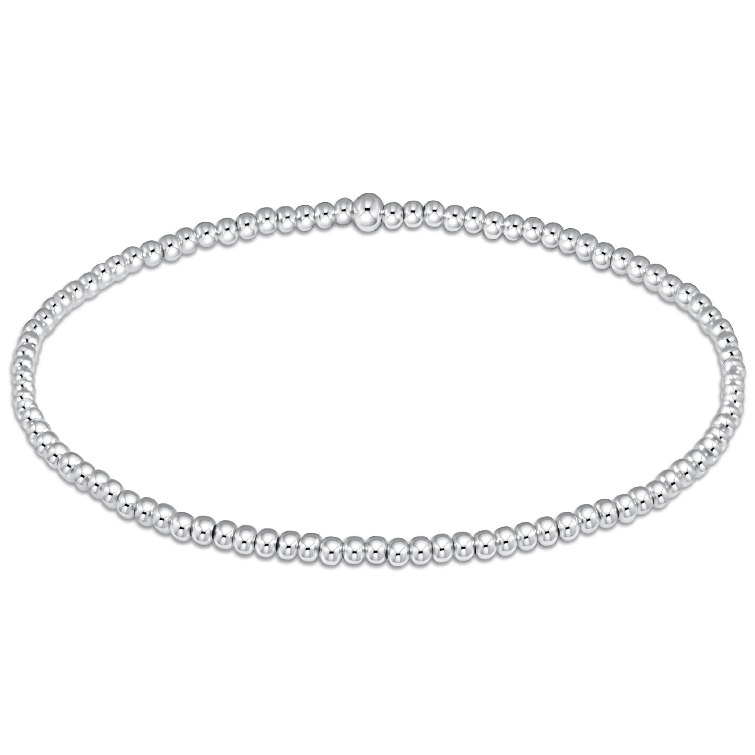 A Classic Sterling 2mm Bead Bracelet from Enewton.