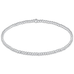A Classic Sterling 2mm Bead Bracelet from Enewton.