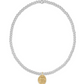 Classic Sterling Mixed Metal 2mm Bead Bracelet - Inspire Small Gold Charm