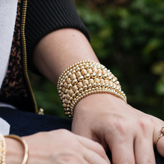 Dignity Gold 6mm Bead Bracelet - Size 7.25''