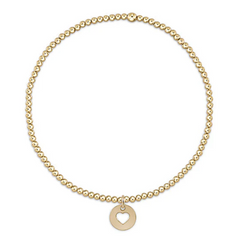 egirl Classic Gold 2mm Bead Bracelet - Love Small Gold Disc