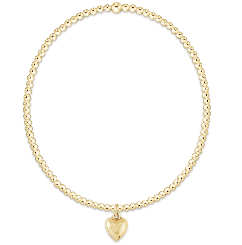 egirl Classic Gold 2mm Bracelet - Love Plush Small Gold Charm