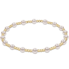egirl Classic Sincerity Pattern 4mm Bead Bracelet - Pearl