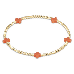 egirl Signature Cross Small 2mm Gold Bracelet