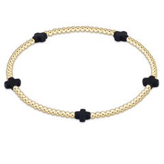 egirl Signature Cross Small 2mm Gold Bracelet