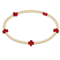 egirl Signature Cross Small 2mm Gold Bracelet