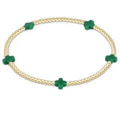 egirl Signature Cross Small 2mm Gold Bracelet