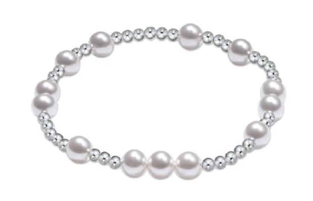 Hope Unwritten Sterling 6mm Bead Bracelet - Pearl