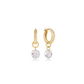 Huggie Gold 0.5" Hoop - Reflection Small Charm