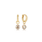 Huggie Gold 0.5" Hoop - Reflection Small Charm