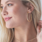 Round Gold 2" Post Hoop - 3mm - Smooth