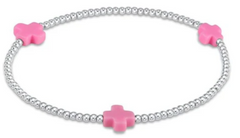 Signature Cross Sterling Pattern 2mm Bead Bracelet