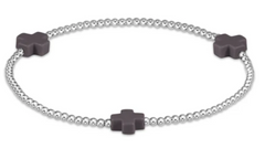 Signature Cross Sterling Pattern 2mm Bead Bracelet