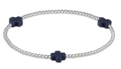 Signature Cross Sterling Pattern 2mm Bead Bracelet