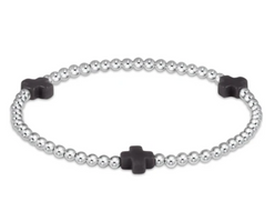 Signature Cross Sterling Pattern 3mm Bead Bracelet