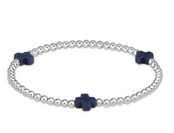 Signature Cross Sterling Pattern 3mm Bead Bracelet