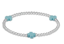 Signature Cross Sterling Pattern 3mm Bead Bracelet