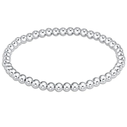 Classic Sterling 4mm Bead Bracelet Front View 500