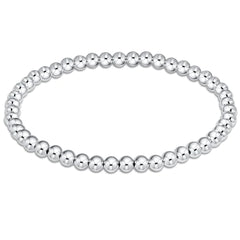 Classic Sterling 4mm Bead Bracelet Front View