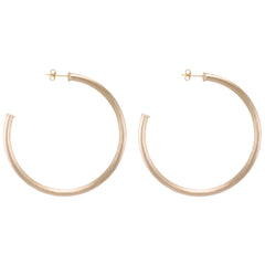 Everybody's Favorite Hoops 2.5" Earrings from Sheila Fajl in color brushed champagne gold.