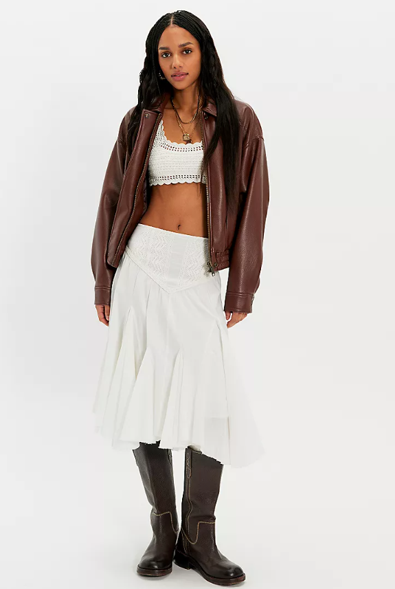 Frida Godet Midi Skirt