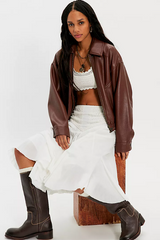 Frida Godet Midi Skirt