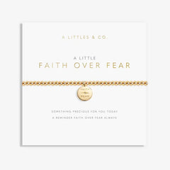 A Little Faith Over Fear - Gold Bracelet Card View