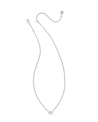 Fern Crystal Short Pendant Necklace - Silver White Crystal - Kendra Scott