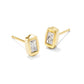 Fern Cyrstal Stud Earrings - Gold White Crystal - Kendra Scott
