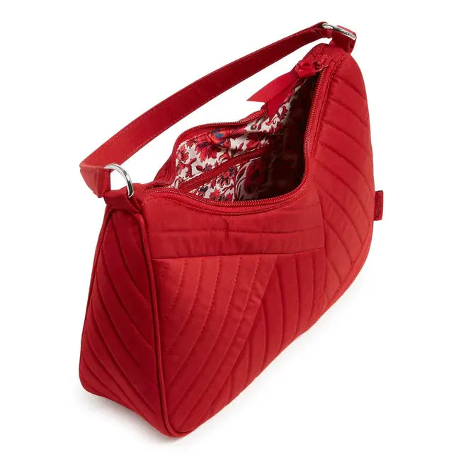 Frannie Crescent Crossbody Halo Quil Cardinal Red Inside