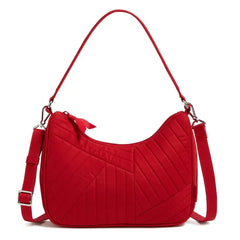 Frannie Crescent Crossbody Halo Quil Cardinal Red Front View
