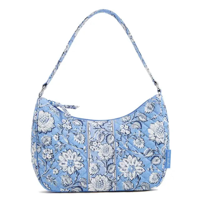 Vera Bradley Frannie Crescent Crossbody - Sweet Garden Blue