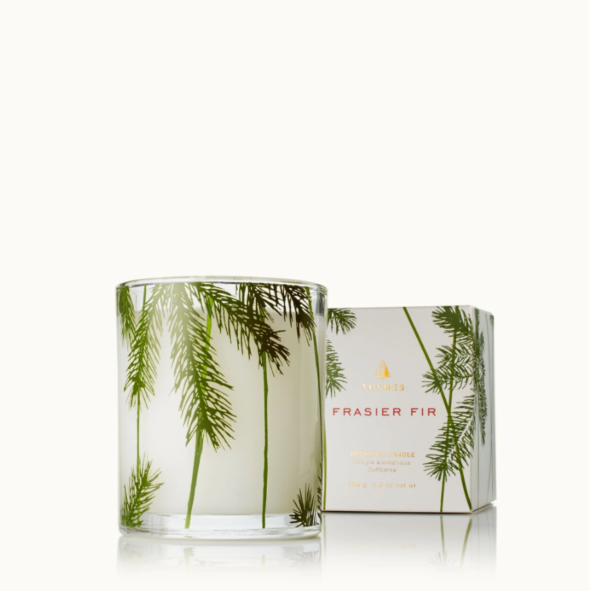 Poured Candle, Pine Needle Design