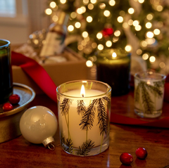 Poured Candle, Pine Needle Design