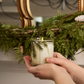 Poured Candle, Pine Needle Design