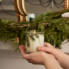 Poured Candle, Pine Needle Design