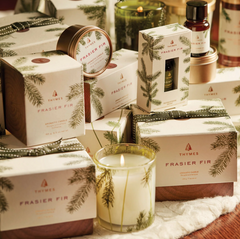 Poured Candle, Pine Needle Design