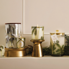 Poured Candle, Pine Needle Design