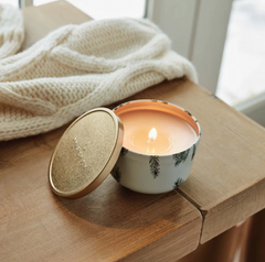 Poured Candle Tin, Gold Lid