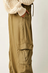 FREE PEOPLE PALASH SOLID CARGO PANTS - PERIWINKLE 4410