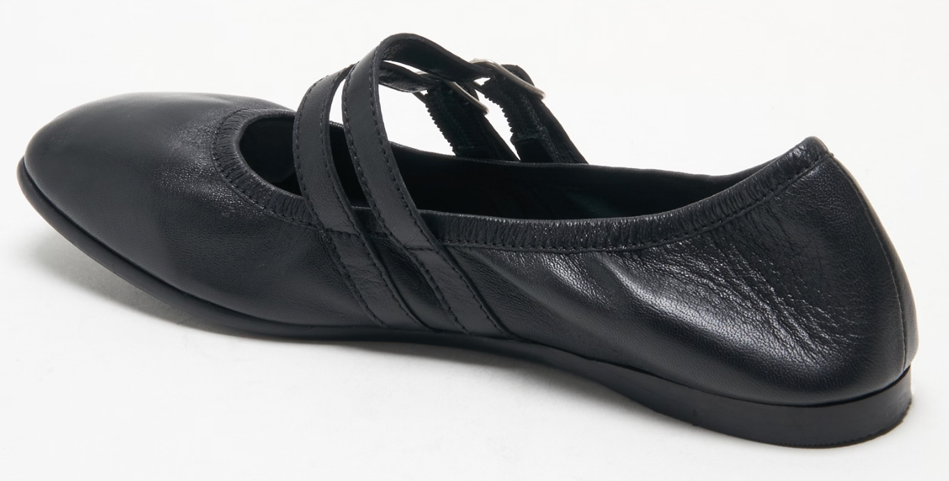 Free People Gemini ballet flats in the color black.