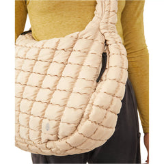 Free People Movement Quilted Carryall Bag in color white.