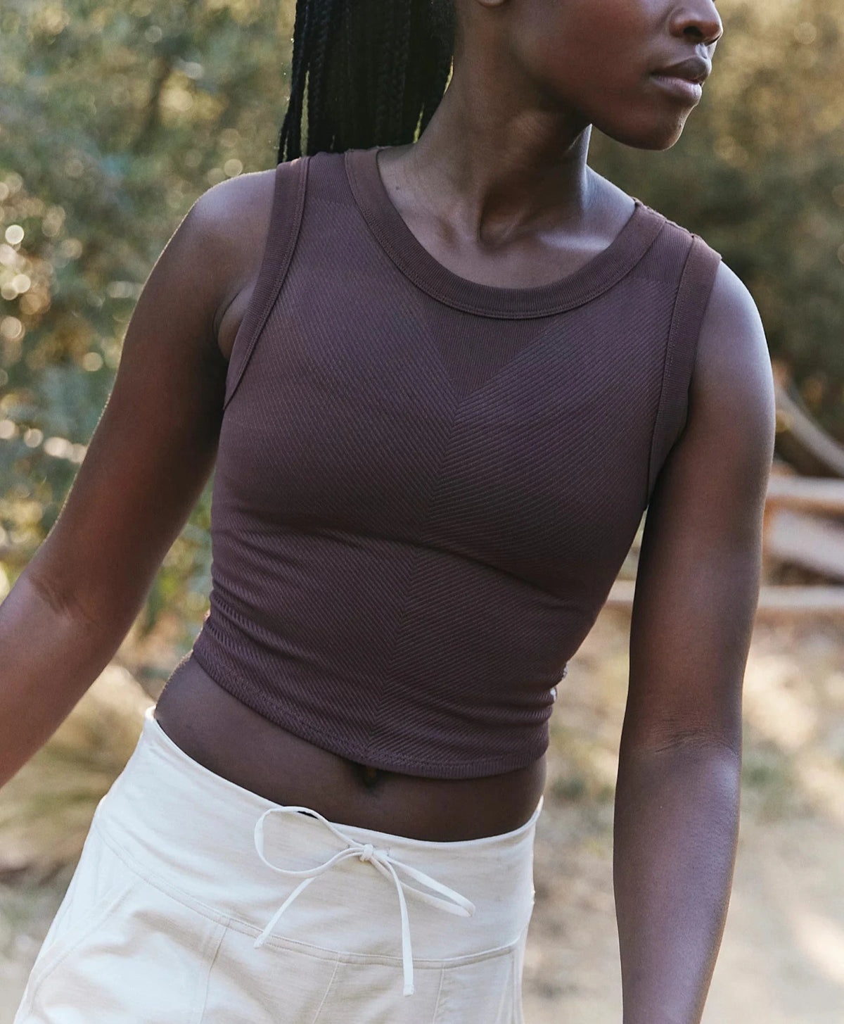 Women's brown athletic tank top from Free People Movement.